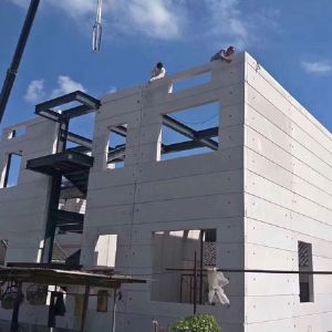 ALC板材外墙施工现场